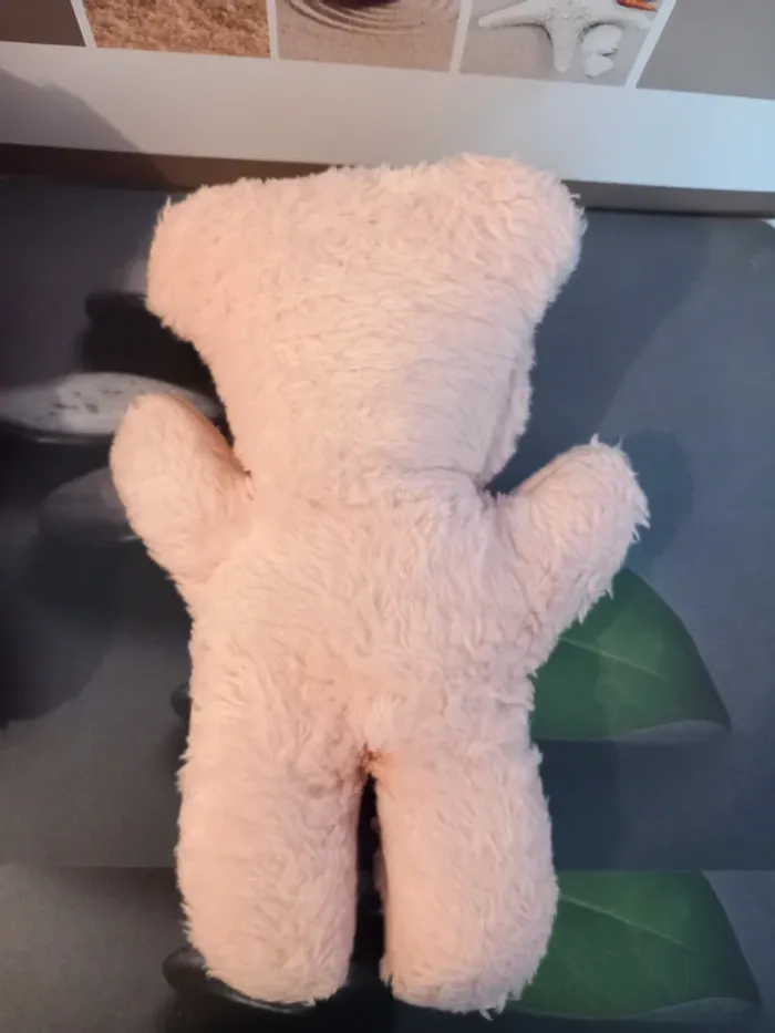 2 peluches vintages rose 29cm chamti pampers - photo numéro 7