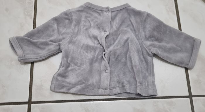 pull polaire gris garcon verbaudet taille 1 mois - photo numéro 3