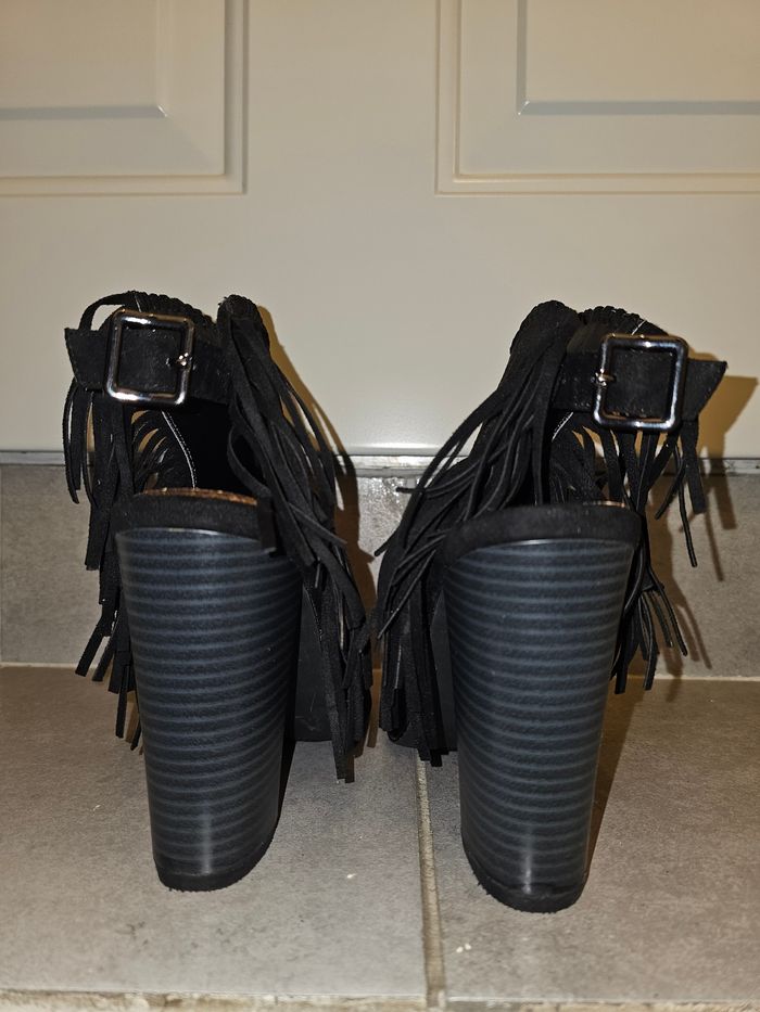 👢 Bottines à talons JustFab – avec frange, talons 12 cm – Taille 41 - photo numéro 3