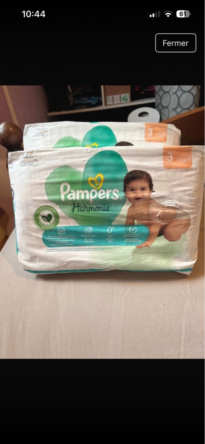 Couche Pampers harmonie taille 3