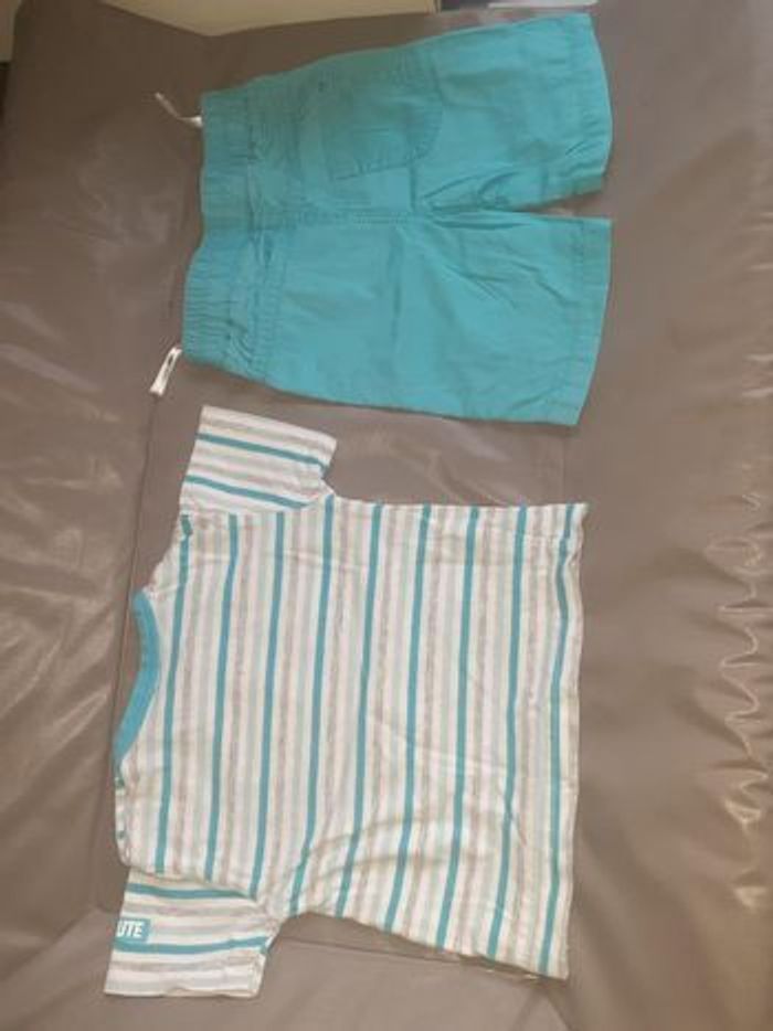 Ensemble tshirt-short neuf 3/6mois - photo numéro 2