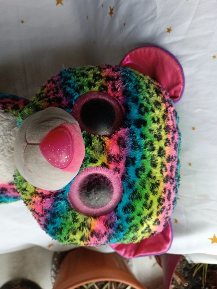 Géante Big grande peluche plush ty dotty 40 cm 40cm leopard beanie boo's - photo numéro 8
