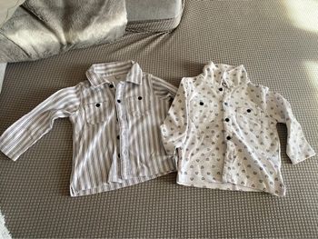 Lot deux polos chemises gilets fluides bébé 18 mois