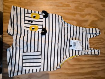 Salopette courte rayée