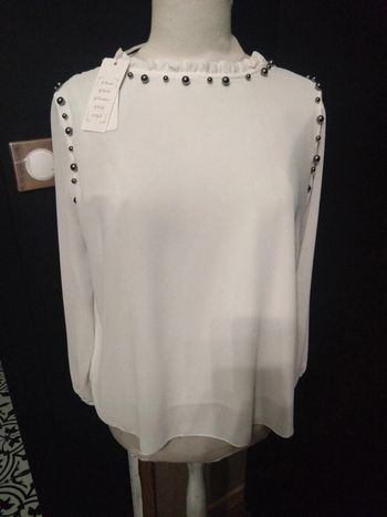 Blouse neuve t 38 blanche manche longue