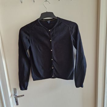 12 ans gilet fille noir et doré