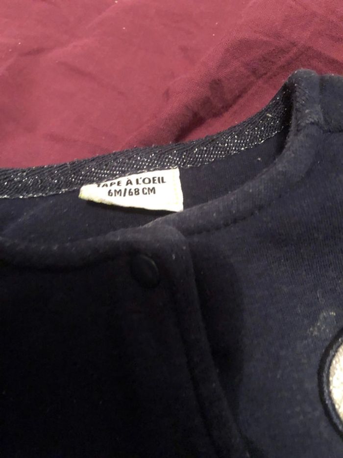 Veste à pression bon état 6 mois - photo numéro 4