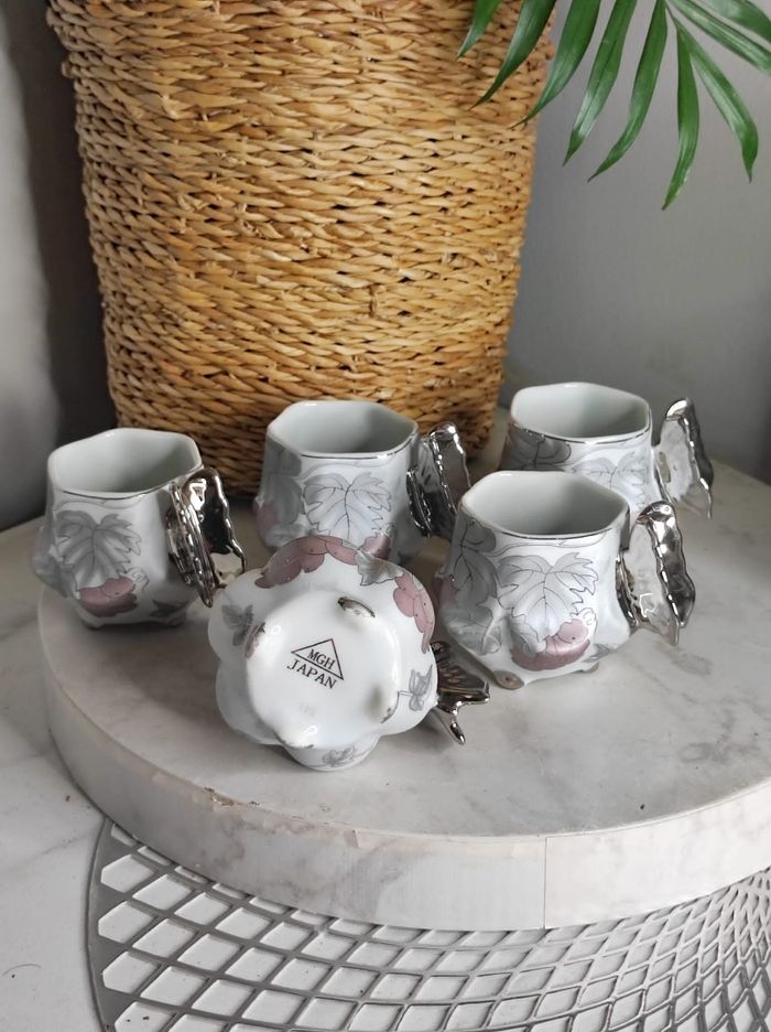 Tasses à café papillon argenté - photo numéro 3