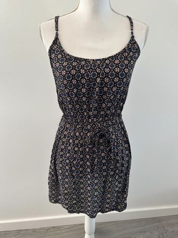 Robe bariolée joyaux bleue et rose fuchsia T36 S