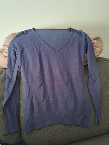 T shirt manche longue bleu