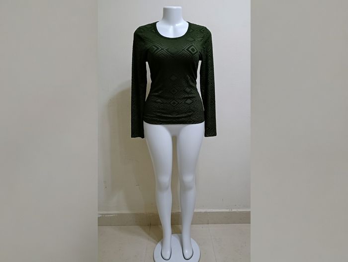 top manches longues noir bi matières velours Taille unique Fan Fan Paris Neuf