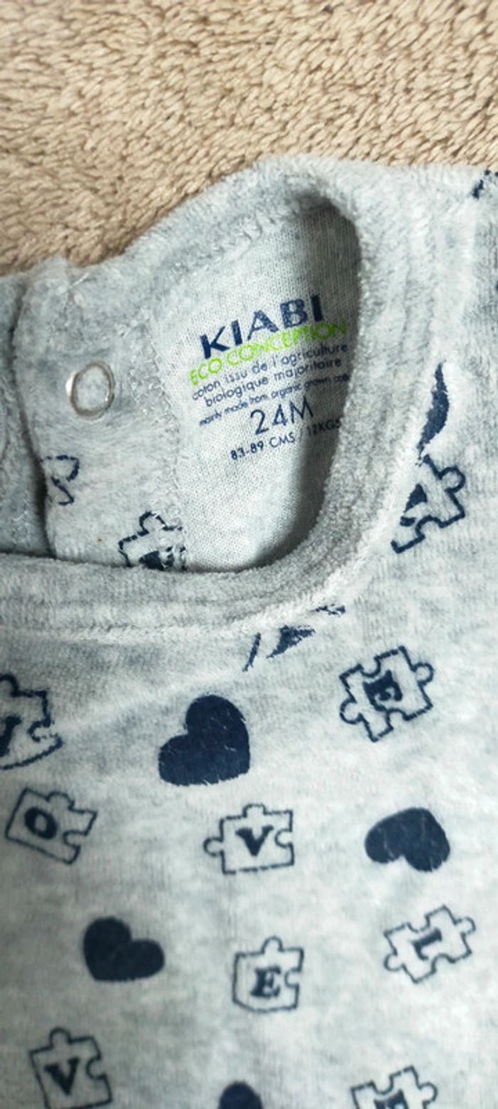 Pyjama velours 24 mois Kiabi - photo numéro 3