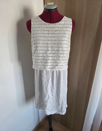 Robe blanche et crème - taille S - Zapa