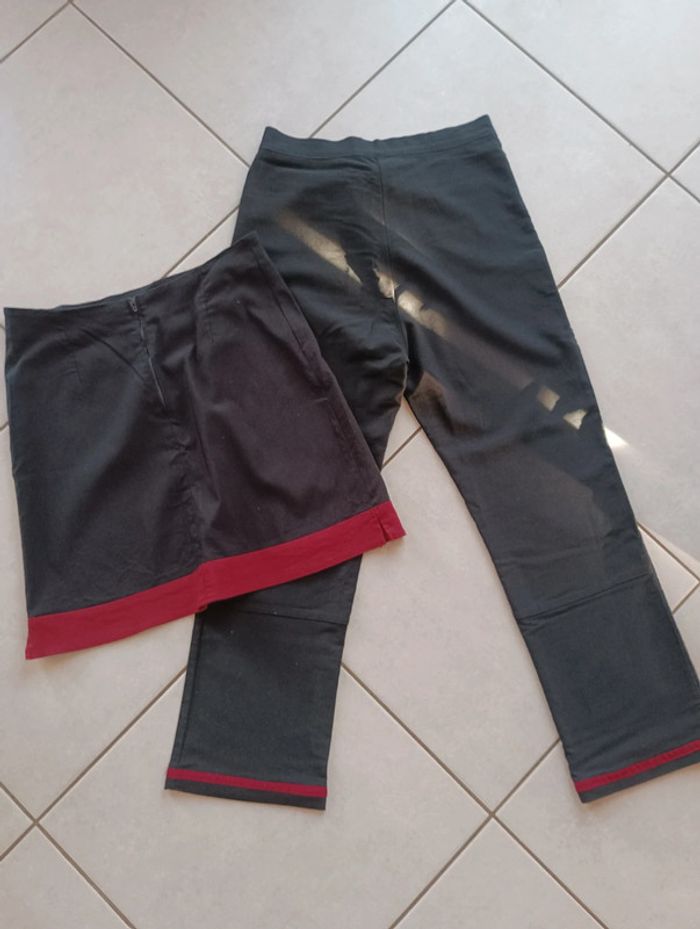 Ensemble pantacourt et jupe taille 40 en très bon état - photo numéro 4