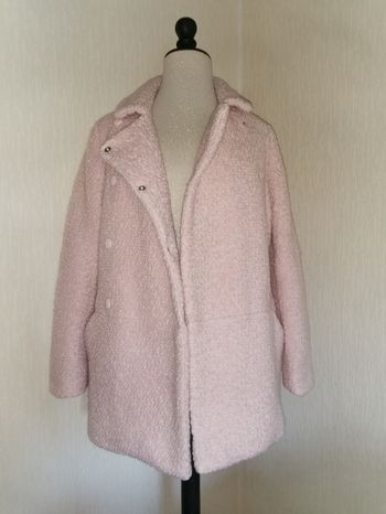 Manteau mi long rose clair La Redoute