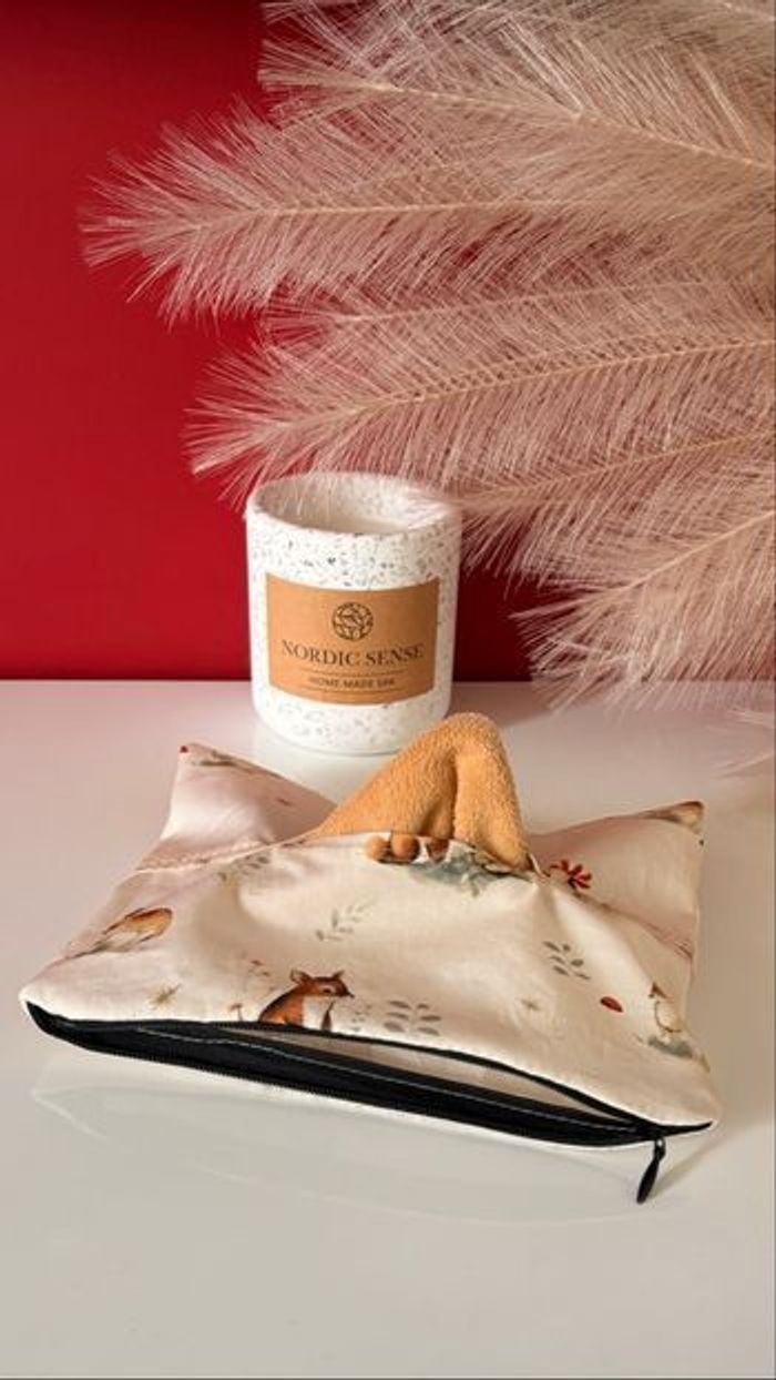 Pochette lingettes lavable