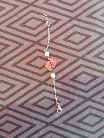 Bracelet pieds acier inoxydable