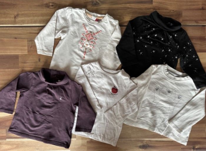 Lot de 5 Maillots Manches Longues 6 Mois