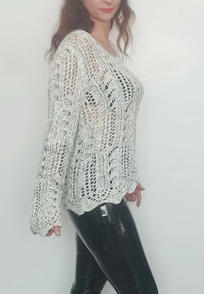 Magnifique pull crochet ajouré taille 42 - photo numéro 6
