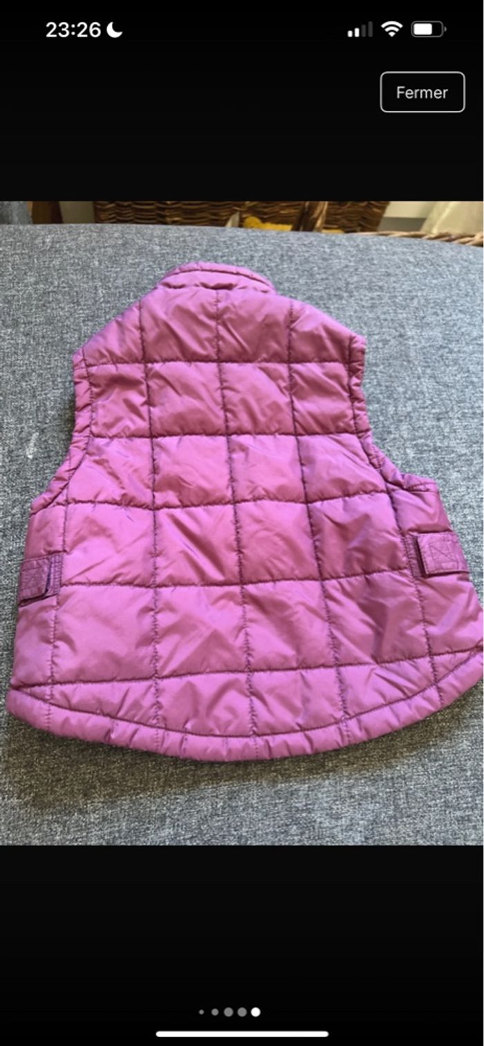 Doudoune sans manche vinyl fraise - photo numéro 5