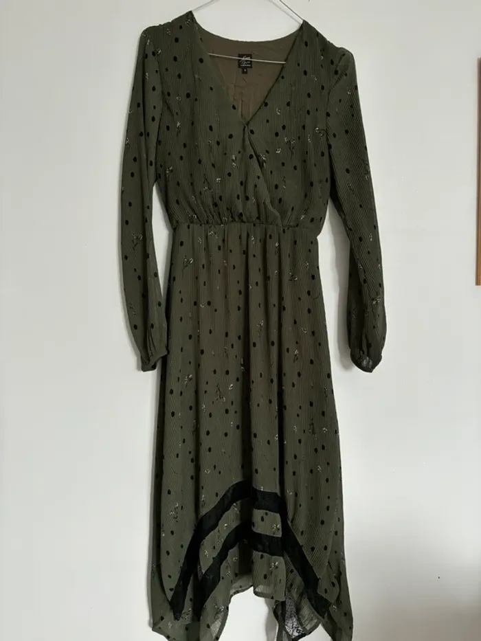 Robe longue kaki Miss Captain - taille 36 - photo numéro 2