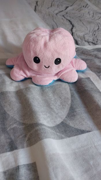 Belle peluche  Pieuvre réversible