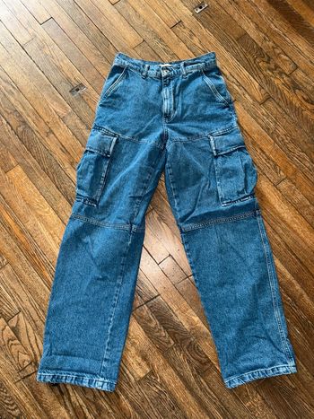 Jeans Zara  Coupe cargo large Il peut se serrer en bas Taille 36