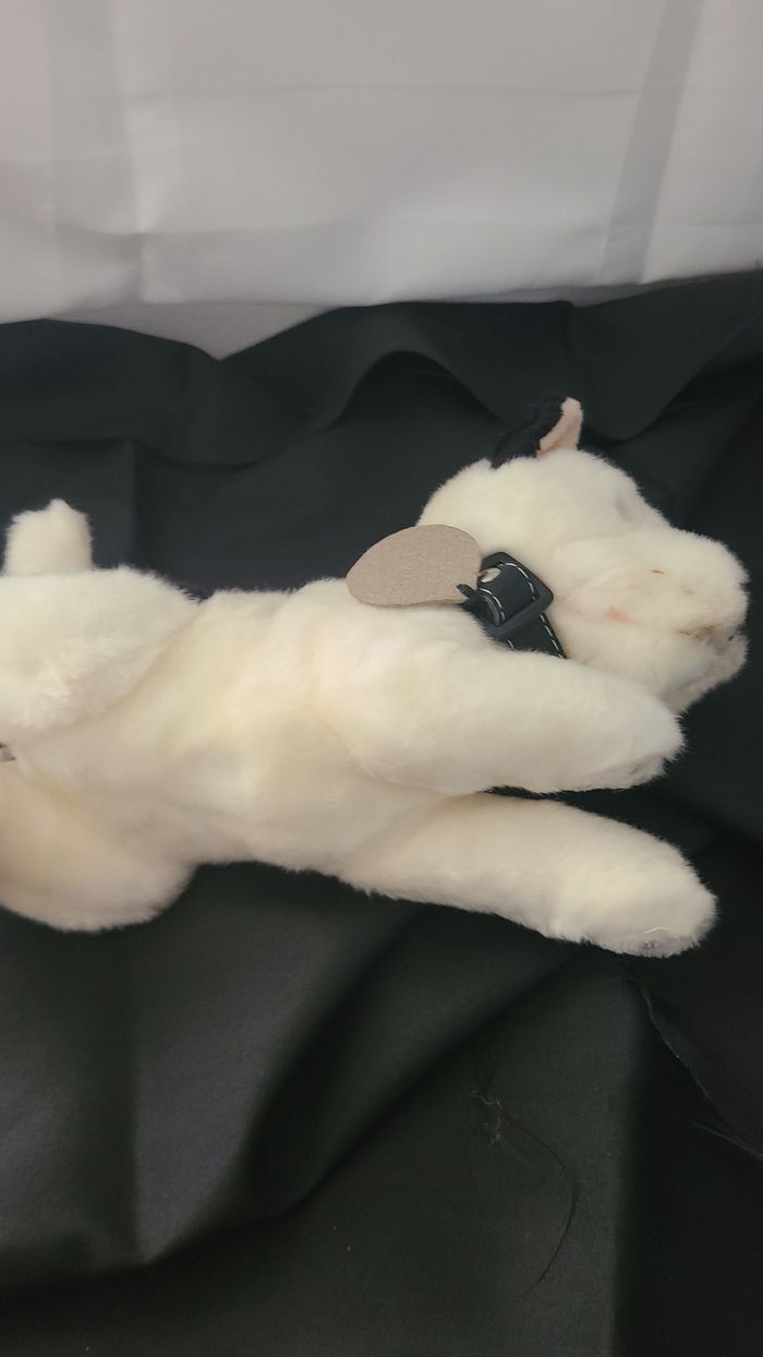 Keel Toys Tyson Bull Terrier Magnifique chien noir et blanc en peluche douce - photo numéro 4