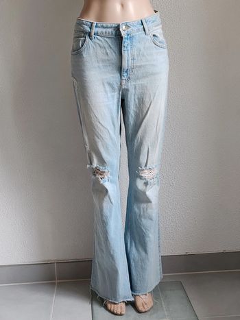 Jeans déchiré pour femme - Taille haute - Pantalon en jean pour femme -Zara