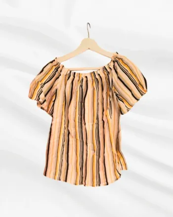 T-shirt à rayures manches courtes femme t36 souple