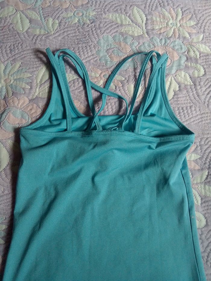 Débardeur à bretelles turquoise de Adidas en 36 - photo numéro 2