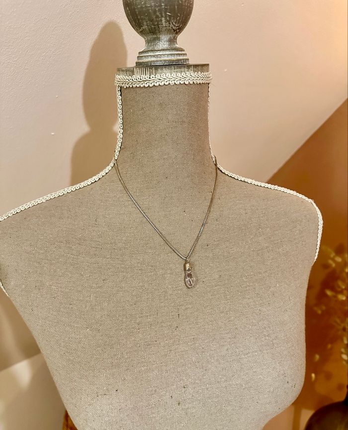 💜 Collier graine de riz prénom Jennifer avec petit cœur 💜