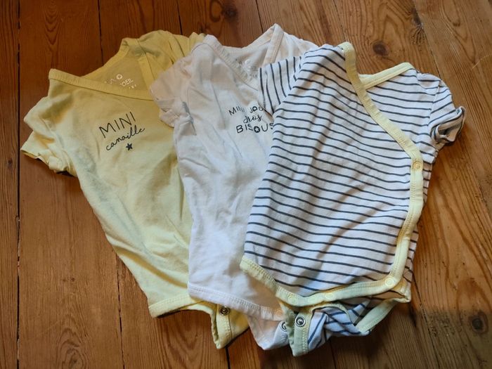 Lot de 3 Bodies  manches courtes