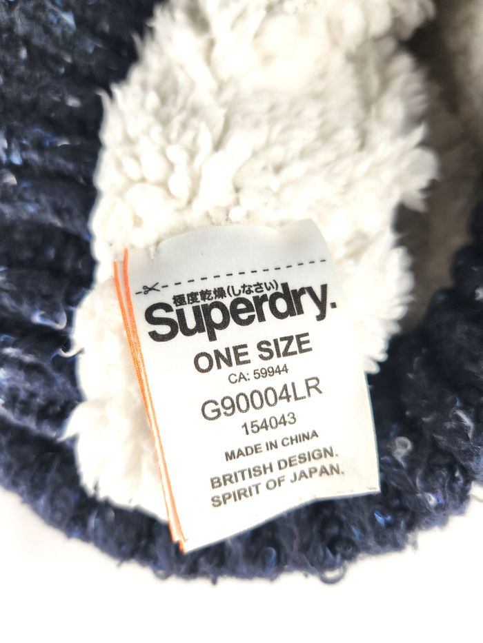 Bonnet Superdry avec pompon Tricot Bleu Chiné - photo numéro 5
