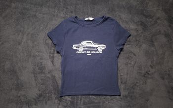 Tee-shirt bleu marine voiture 