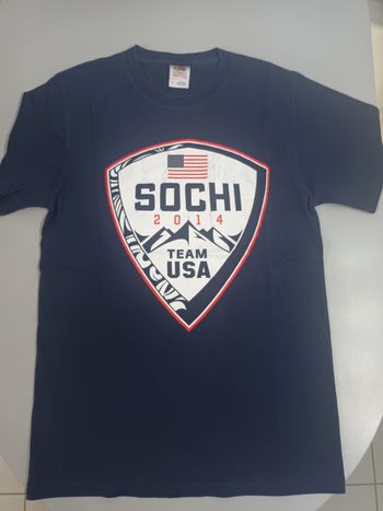 Tee-shirt vintage SOCHI 2014 TEAM USA bleu taille S