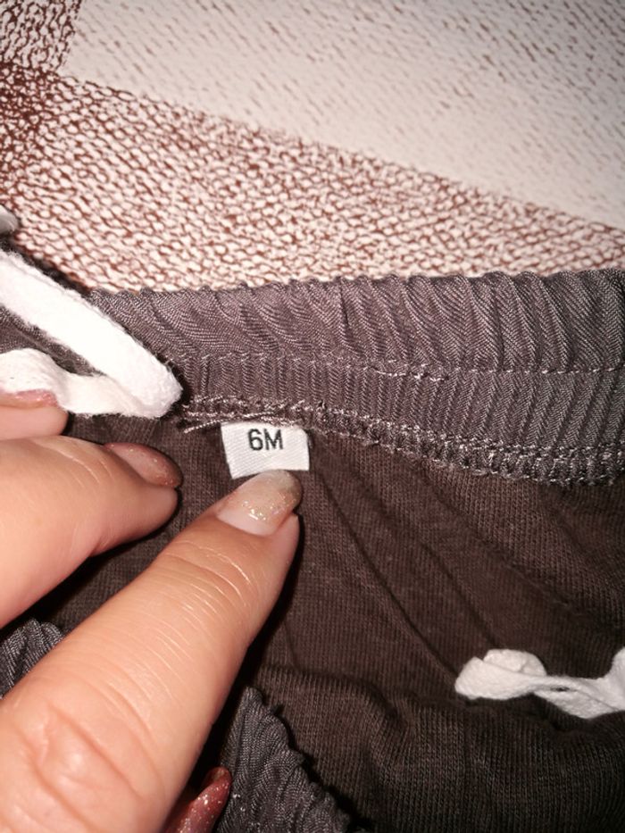 Pantalon doublé taupe 6 mois - photo numéro 2