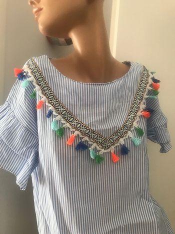 Robe bohème pompons S