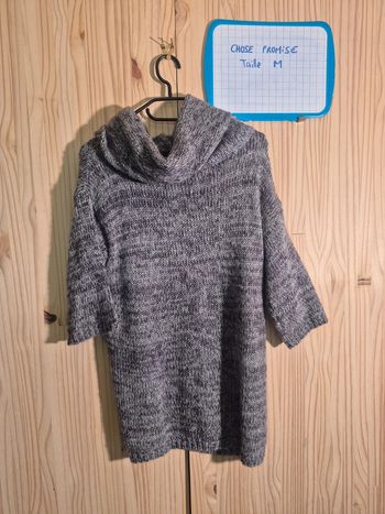 Pull gris 3/4 taille M