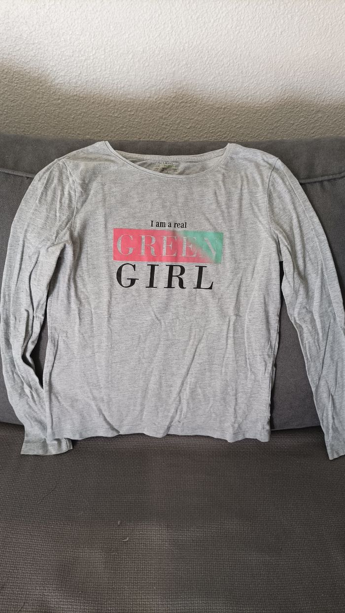 Lot 2 t-shirt manches longues fille - photo numéro 5