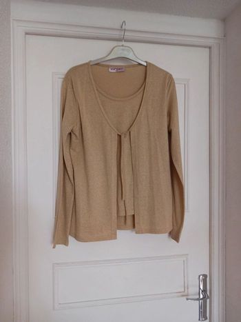 Gilet deux en un doré Virtuel