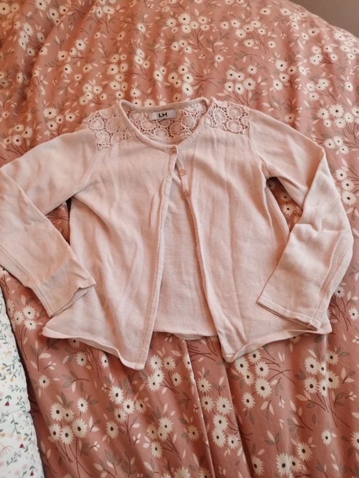 Gilet rose pâle