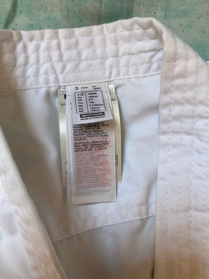 Kimono haut + bas + ceinture 140 cm 10 ans - photo numéro 3