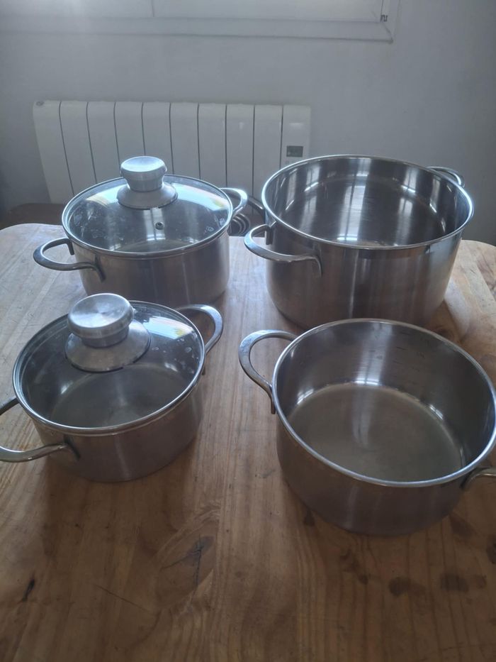 Batterie de 4 faitouts, casseroles en inox tout feux sauf induction - photo numéro 3