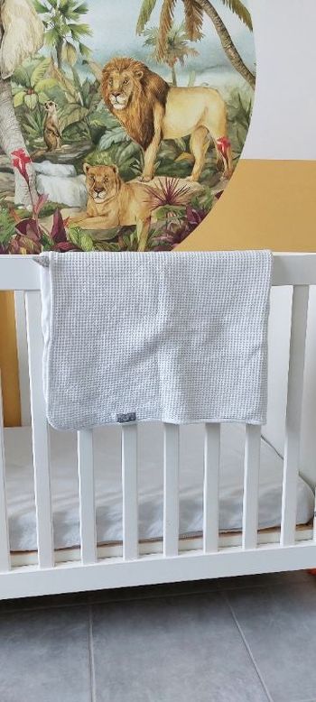 Couverture bébé nid d'abeille