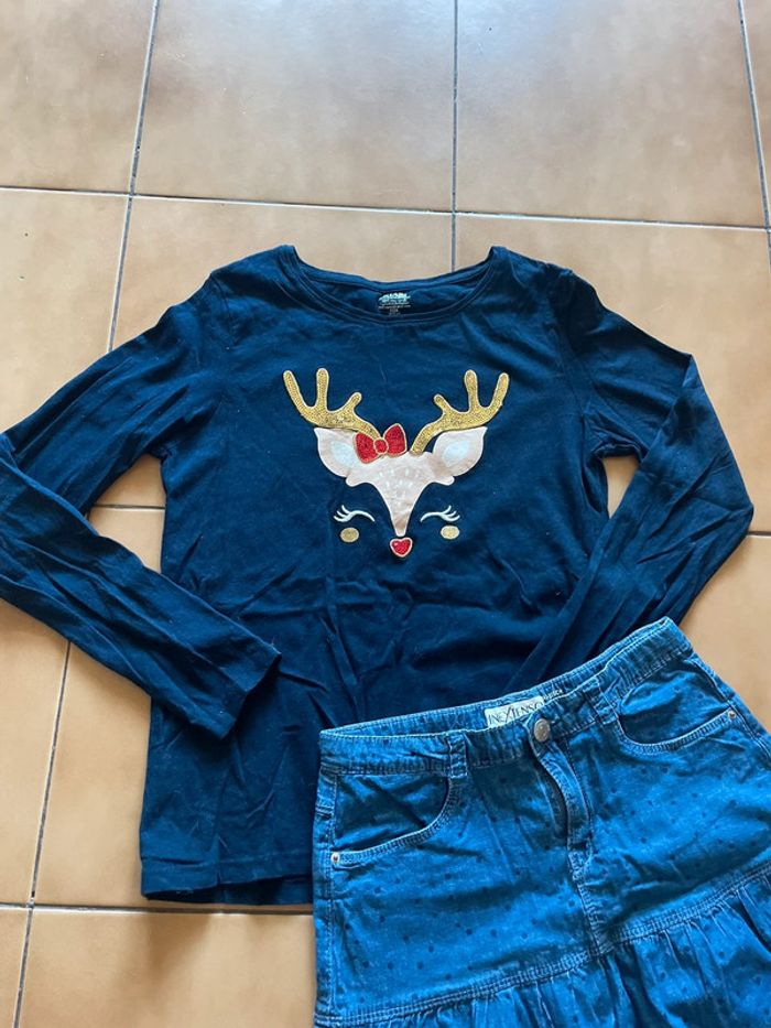 Ensemble fille jupe + t shirt 12 ans - photo numéro 6