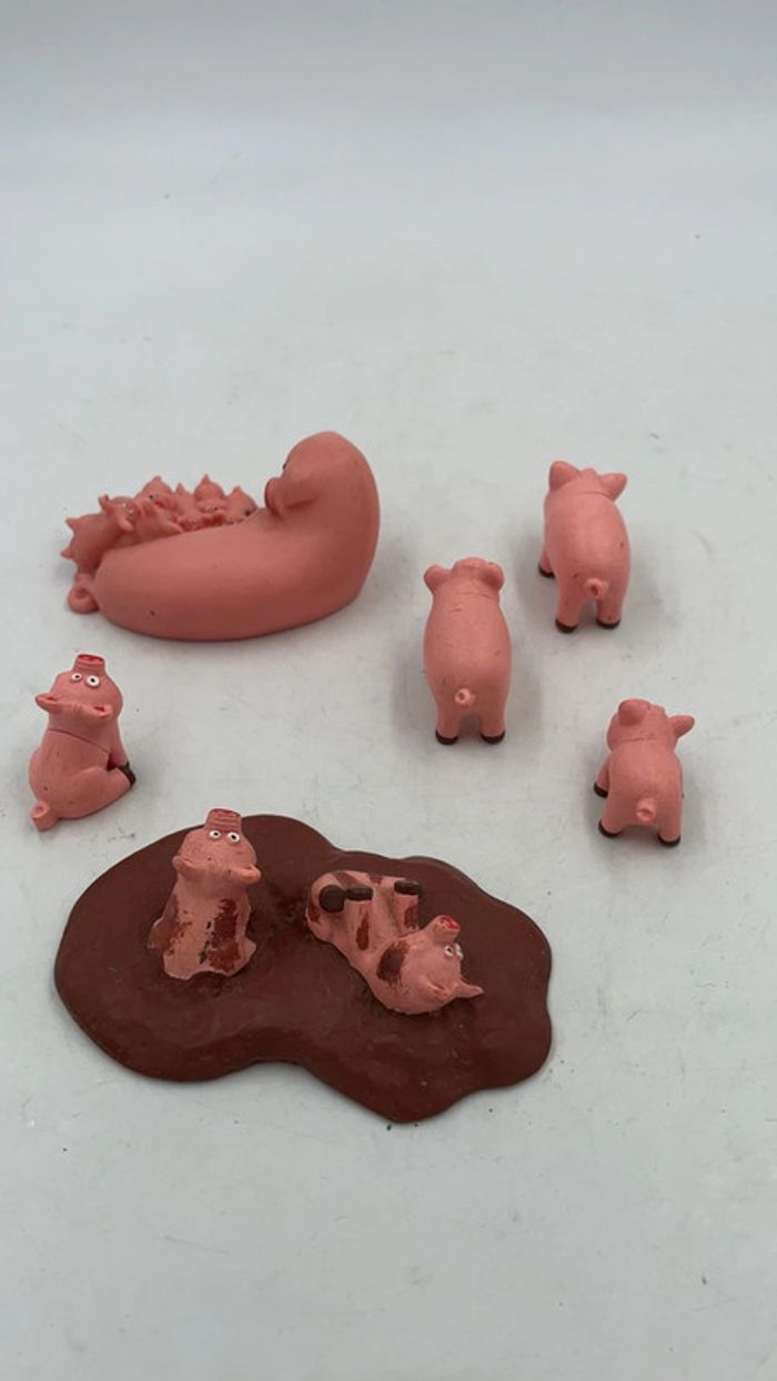 Lot de figurines les animaux de la ferme Cochons x 6 - photo numéro 4