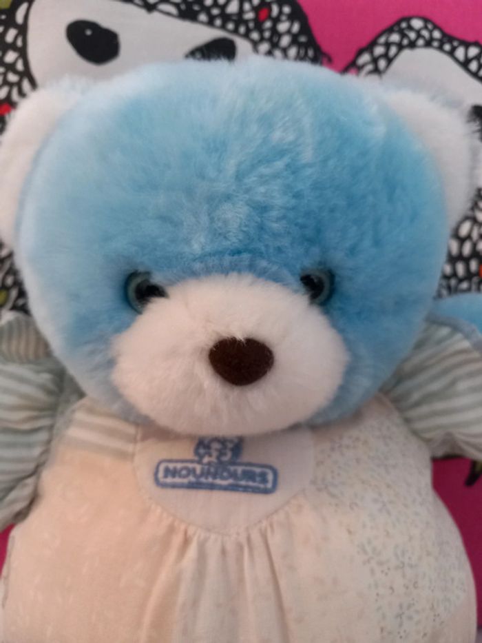 Peluche doudou vintage ours nounours yeux bleu 1990
Mesure 25cm - photo numéro 4