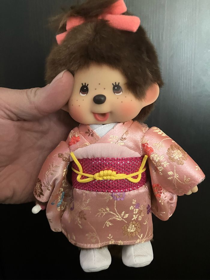 Monchhichi - Sekiguchi - Fille en Kimono Traditionnel - Neuf - 18 cm