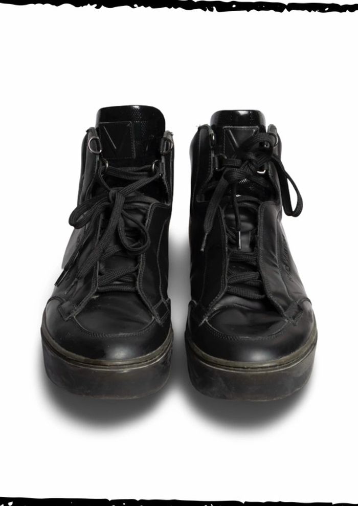 Sneakers montantes noires Louis Vuitton Black Leather Slipstream High Top Sneakers Size – Taille 44 - photo numéro 4